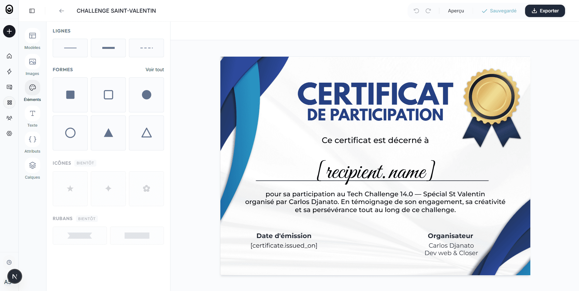 Certifigo — Éditeur de certificats